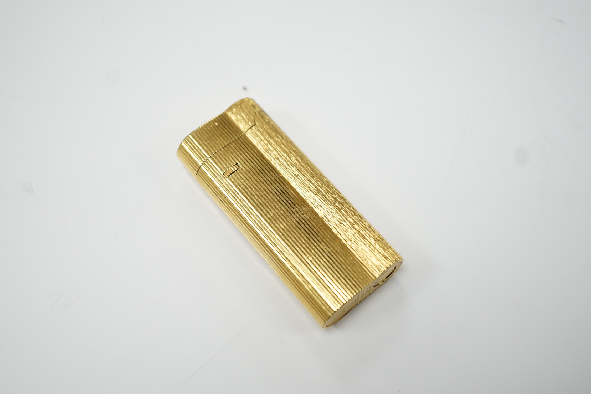 A boxed Dunhill gold plated S-type cigarette lighter